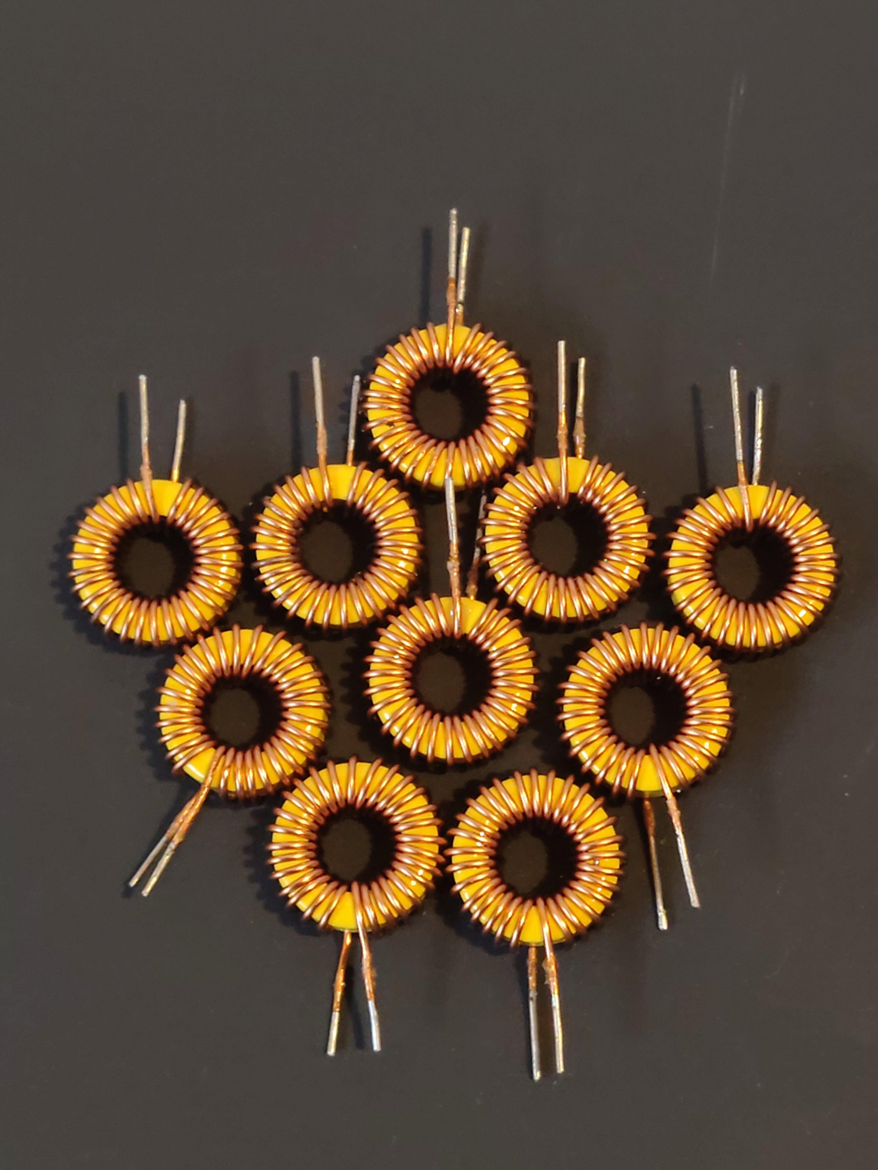 10PCS T50-26 Toroidal Inductor 22AWG 28 Turns Handmade RF Choke Coil ~68µH